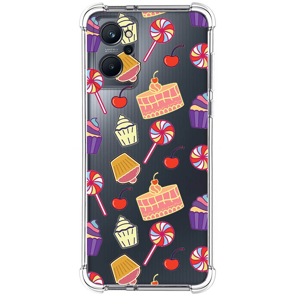 Funda Silicona Antigolpes para Realme 9i diseño Dulces 01 Dibujos