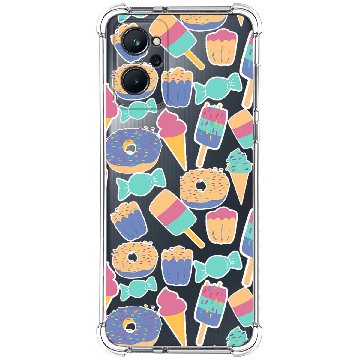 Funda Silicona Antigolpes para Realme 9i diseño Dulces 02 Dibujos