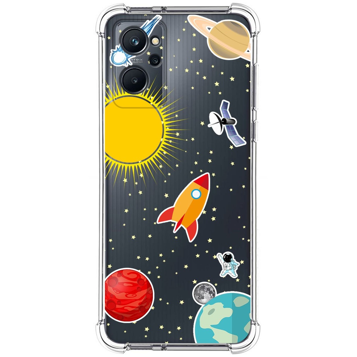 Funda Silicona Antigolpes para Realme 9i diseño Espacio Dibujos