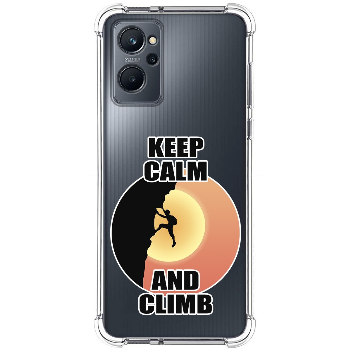 Funda Silicona Antigolpes para Realme 9i diseño Hombre Escalada Dibujos