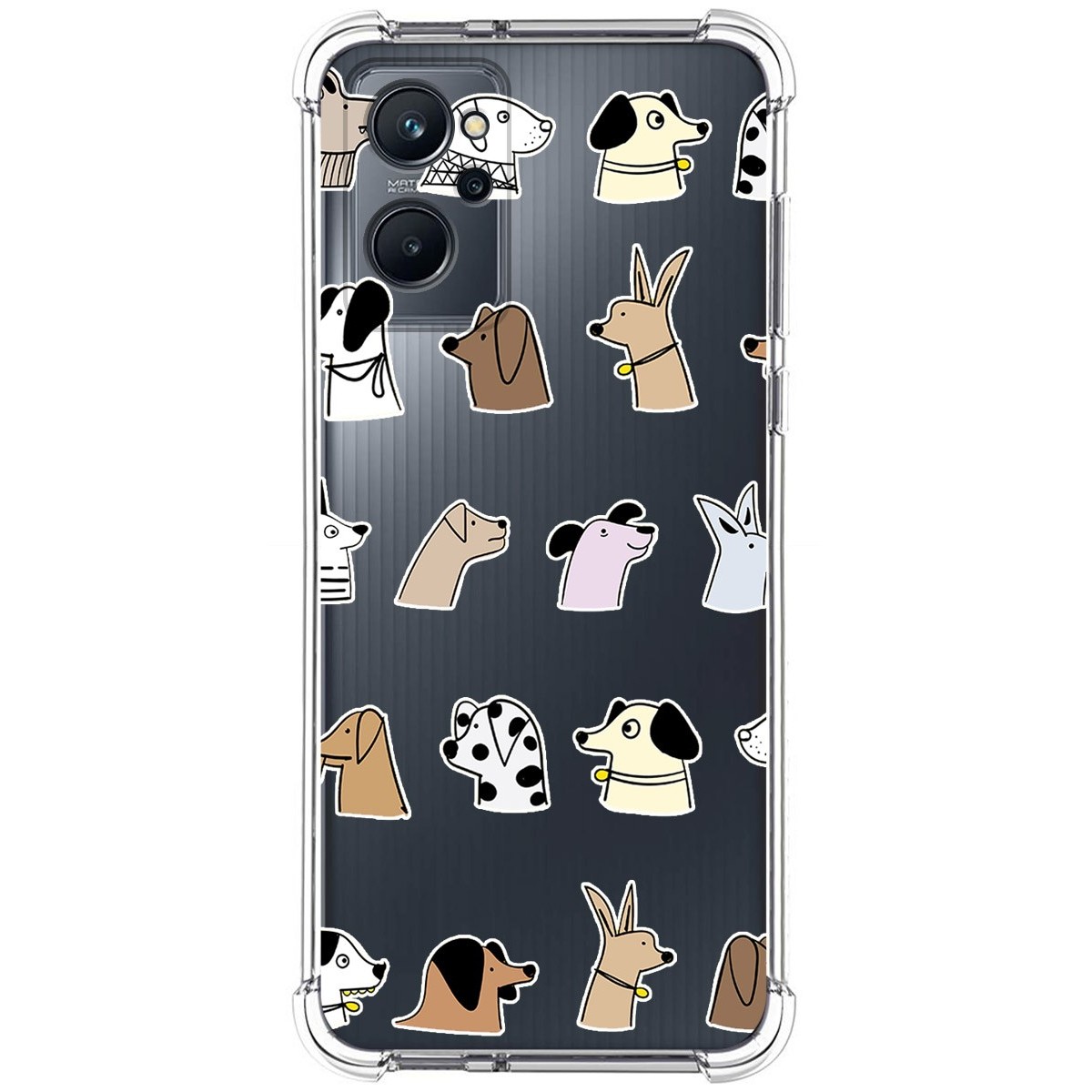 Funda Silicona Antigolpes para Realme 9i diseño Perros Dibujos