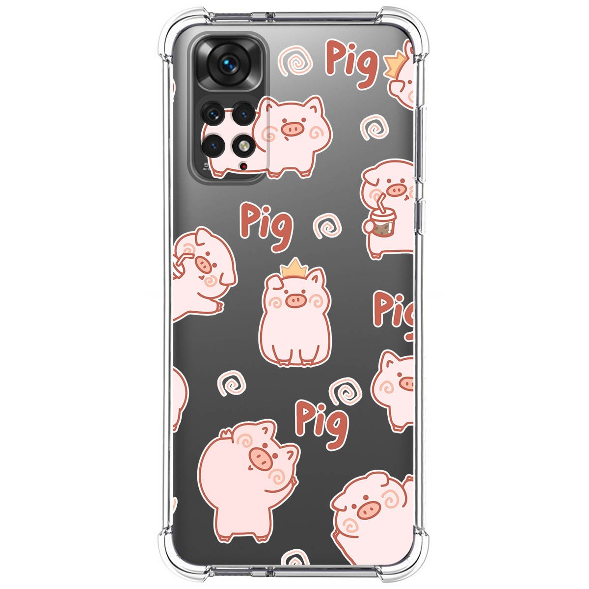 Funda Silicona Antigolpes para Xiaomi Redmi Note 11 / 11s diseño Cerdos Dibujos
