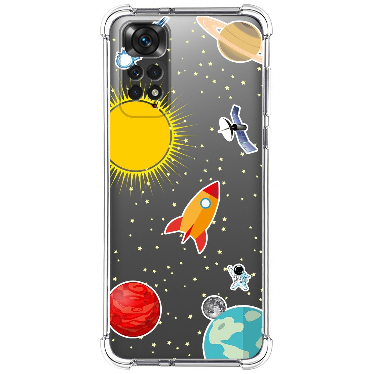 Funda Silicona Antigolpes para Xiaomi Redmi Note 11 / 11s diseño Espacio Dibujos