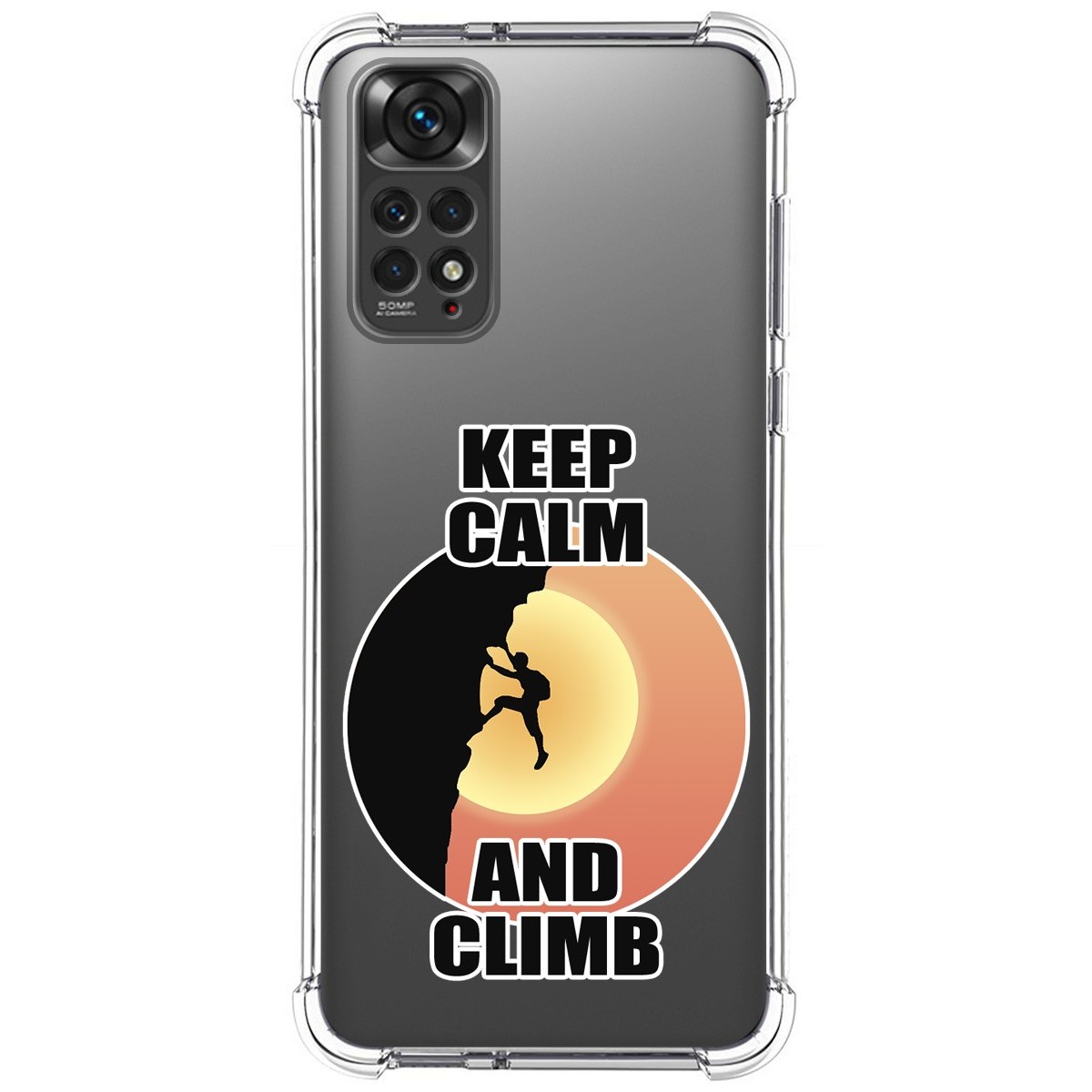 Funda Silicona Antigolpes para Xiaomi Redmi Note 11 / 11s diseño Hombre Escalada Dibujos