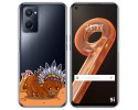 Funda Silicona Transparente para Realme 9i diseño Bufalo Dibujos