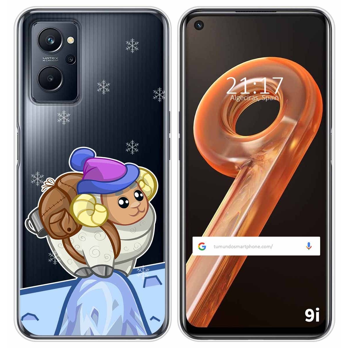 Funda Silicona Transparente para Realme 9i diseño Cabra Dibujos