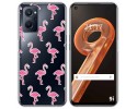 Funda Silicona Transparente para Realme 9i diseño Flamenco Dibujos