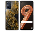 Funda Silicona Transparente para Realme 9i diseño Hojas Dibujos