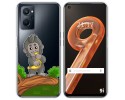 Funda Silicona Transparente para Realme 9i diseño Mono Dibujos