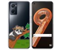 Funda Silicona Transparente para Realme 9i diseño Panda Dibujos