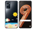 Funda Silicona Transparente para Realme 9i diseño Playa Dibujos