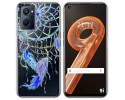 Funda Silicona Transparente para Realme 9i diseño Plumas Dibujos