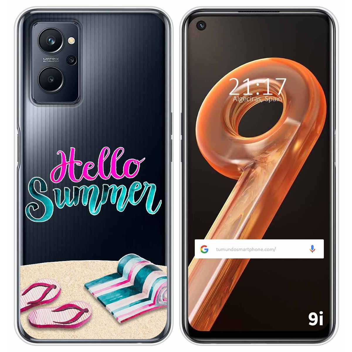 Funda Silicona Transparente para Realme 9i diseño Summer Dibujos