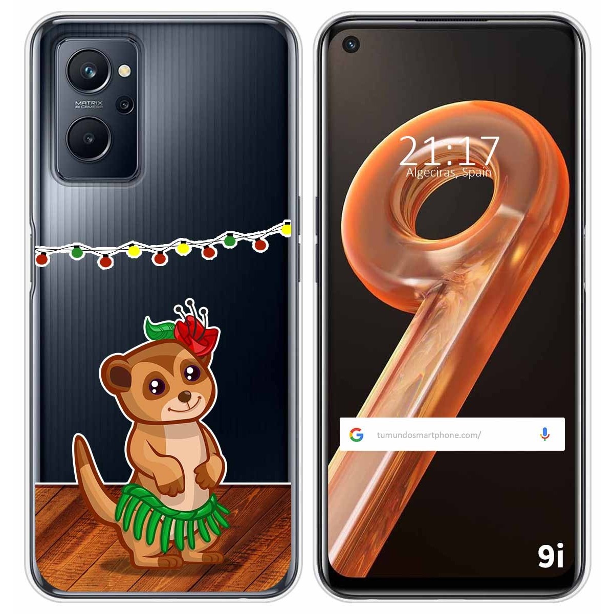 Funda Silicona Transparente para Realme 9i diseño Suricata Dibujos