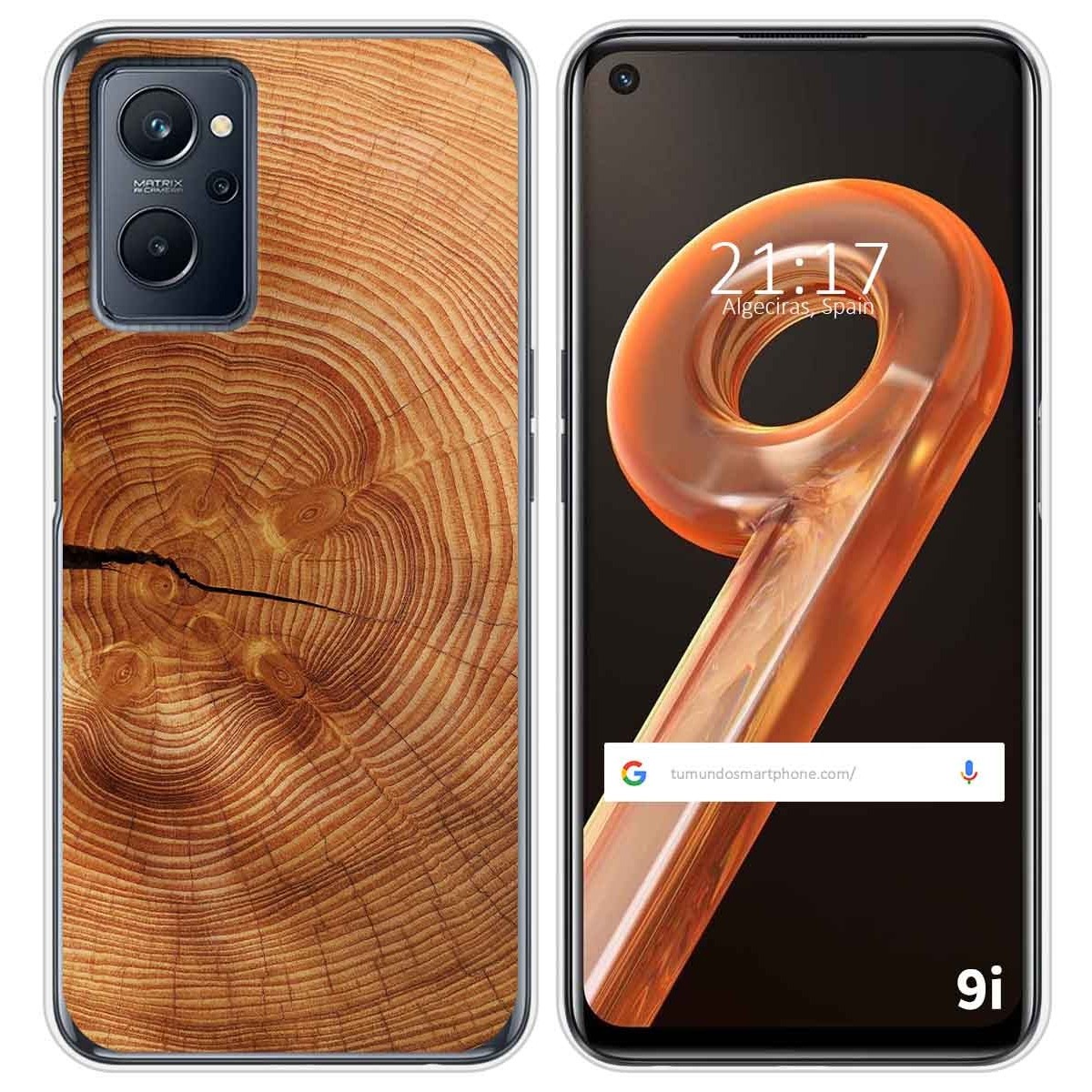 Funda Silicona para Realme 9i diseño Madera 04 Dibujos