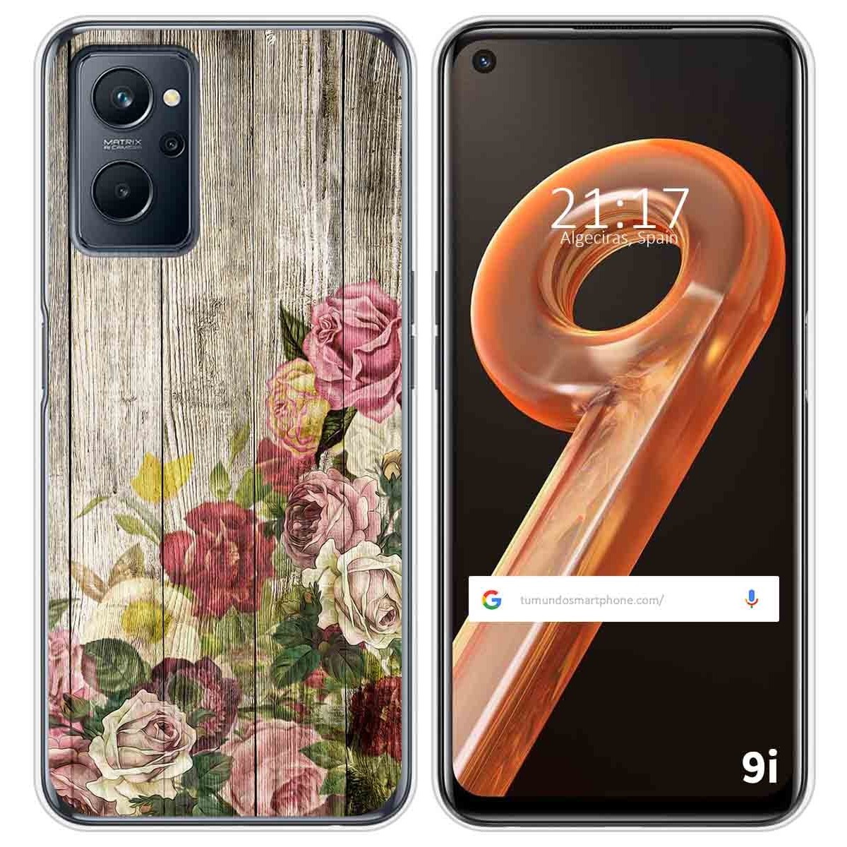 Funda Silicona para Realme 9i diseño Madera 08 Dibujos