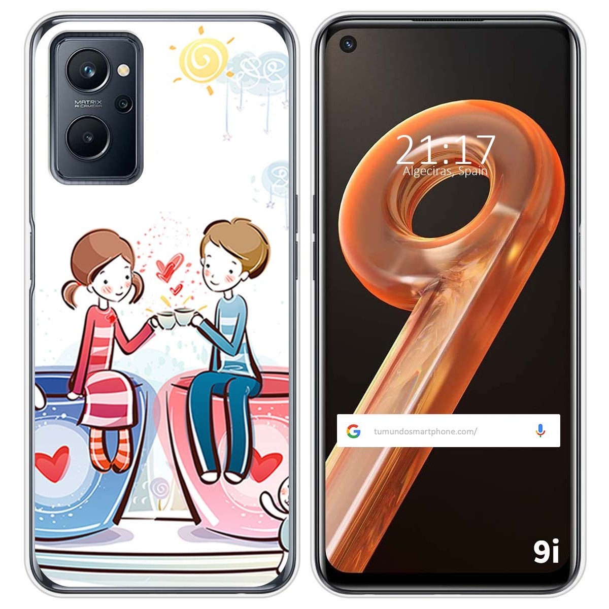 Funda Silicona para Realme 9i diseño Café Dibujos