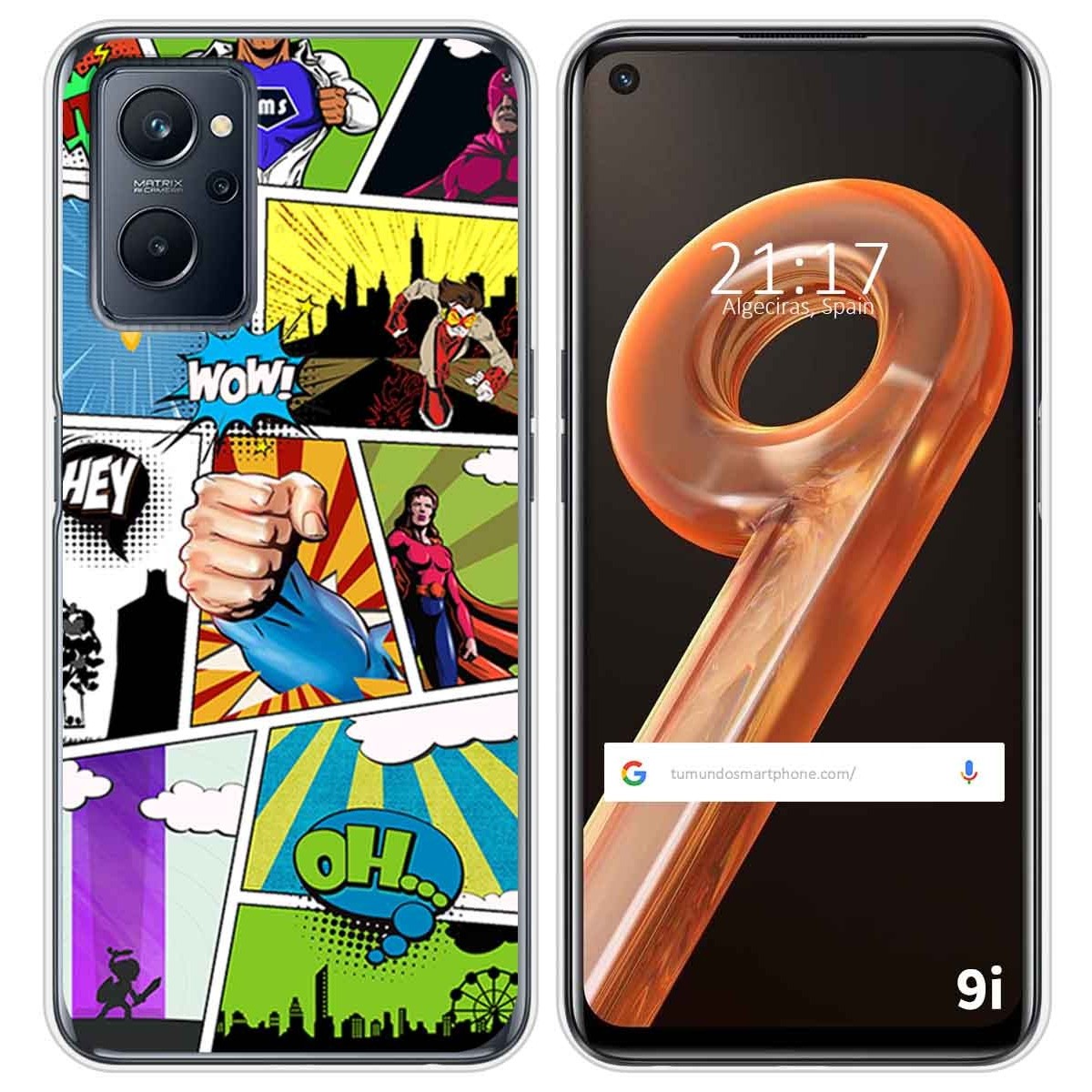 Funda Silicona para Realme 9i diseño Comic Dibujos