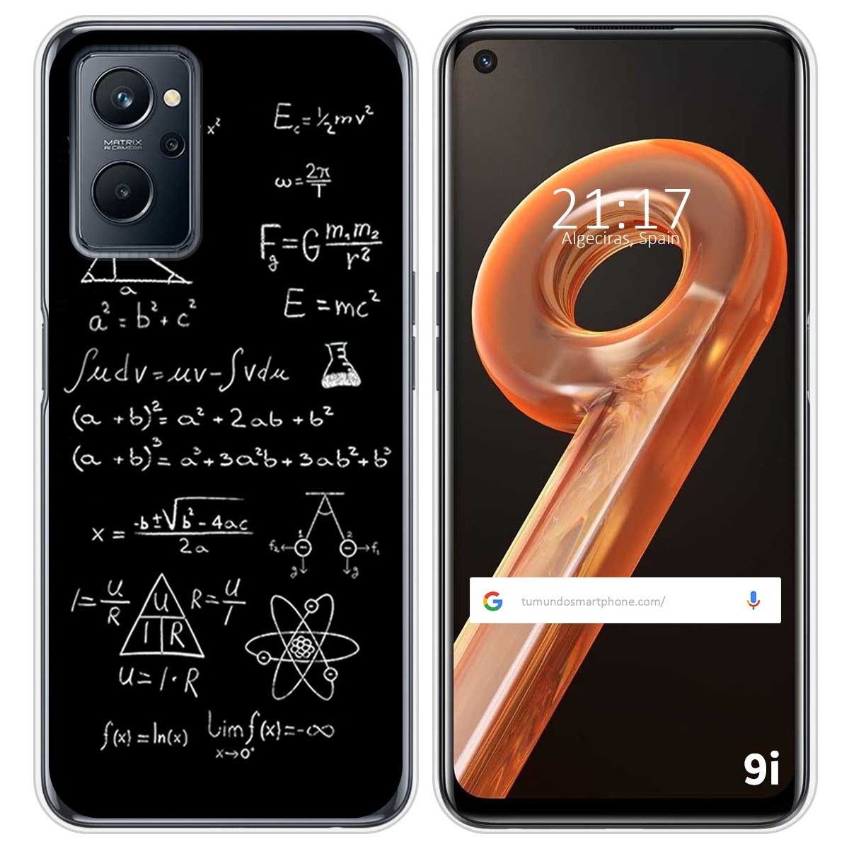 Funda Silicona para Realme 9i diseño Formulas Dibujos