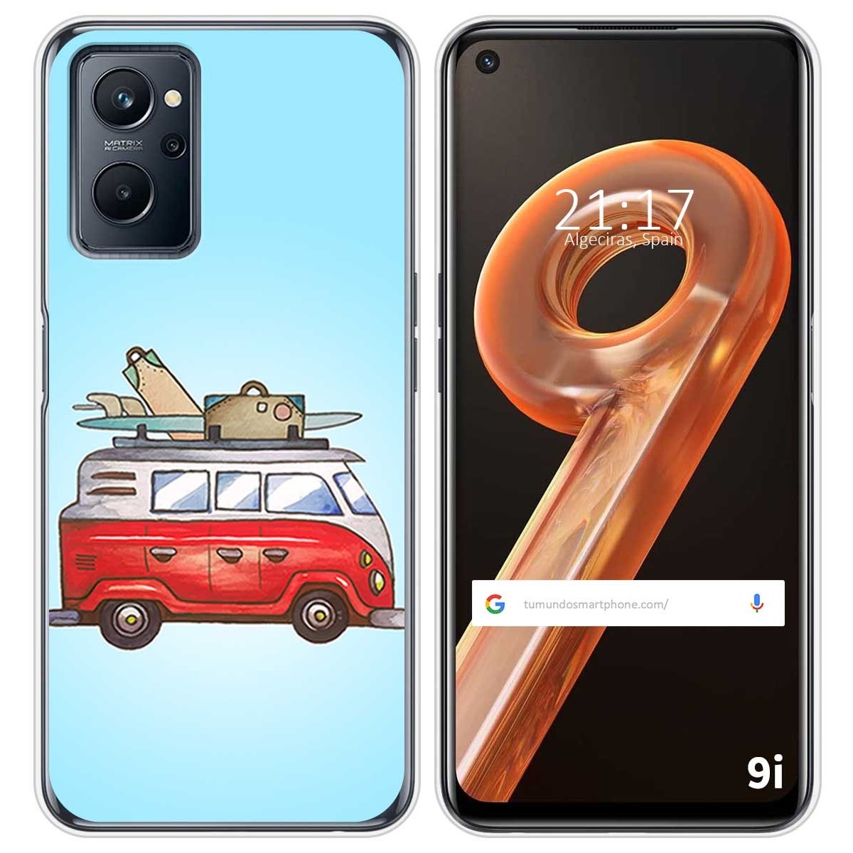 Funda Silicona para Realme 9i diseño Furgoneta Dibujos