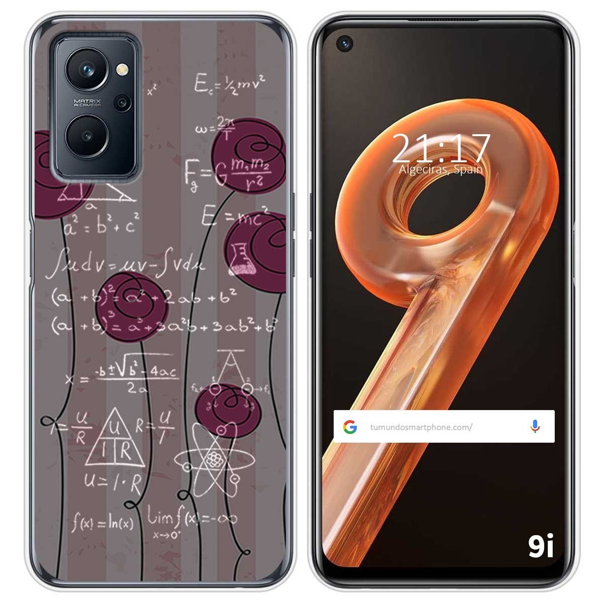 Funda Silicona para Realme 9i diseño Flores Vintage Dibujos