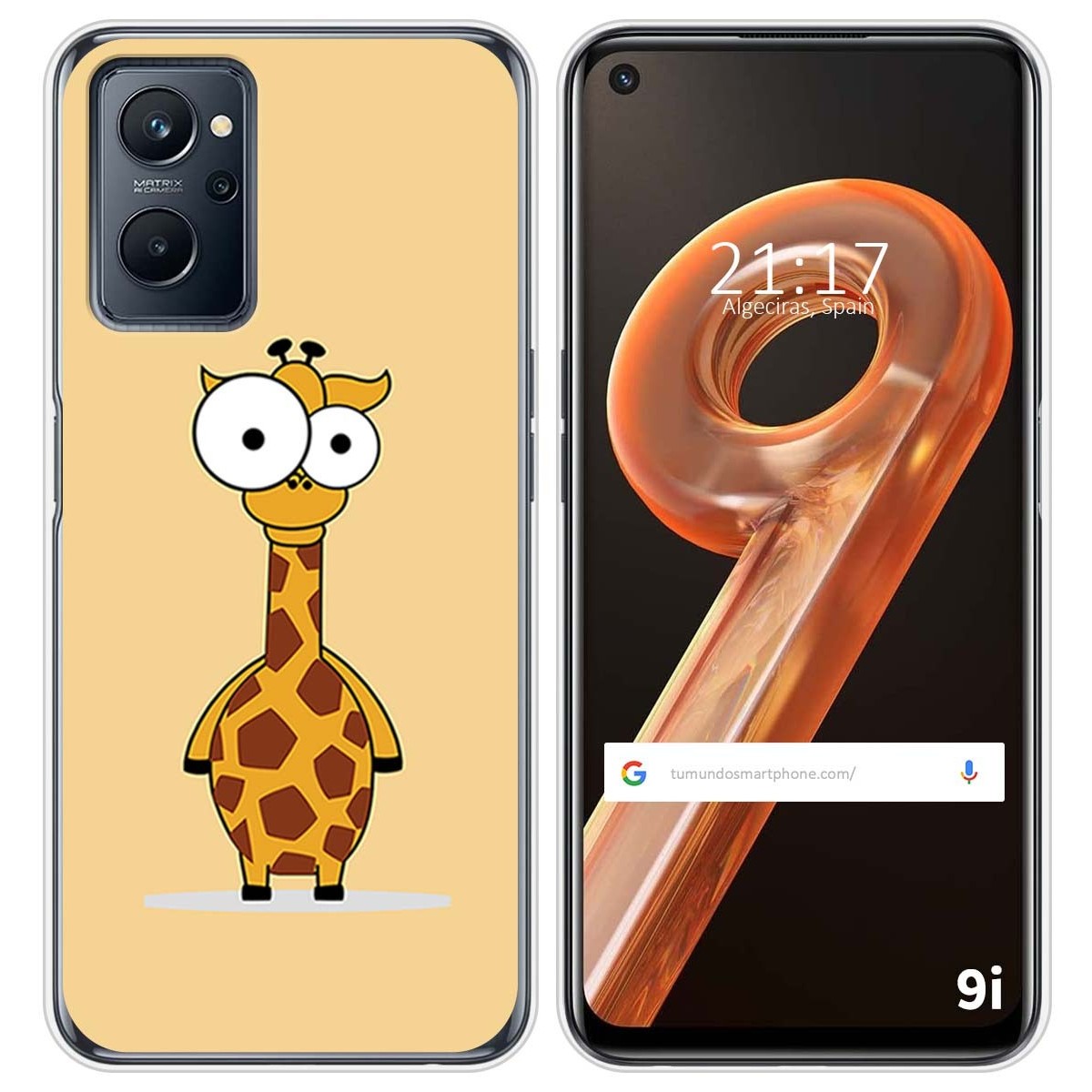 Funda Silicona para Realme 9i diseño Jirafa Dibujos