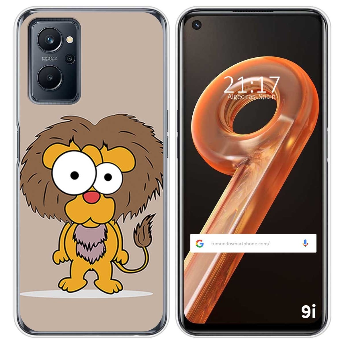 Funda Silicona para Realme 9i diseño Leon Dibujos
