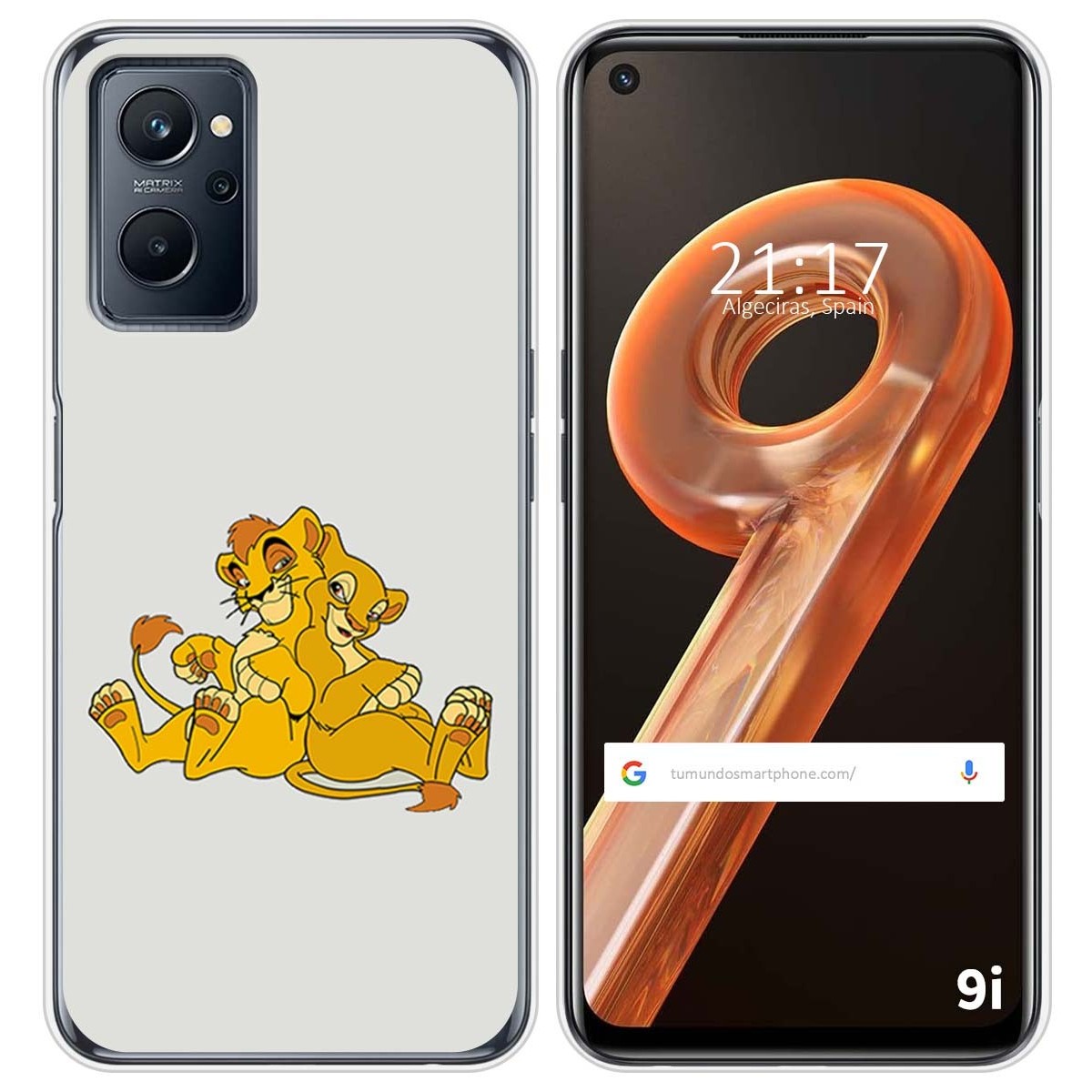 Funda Silicona para Realme 9i diseño Leones Dibujos