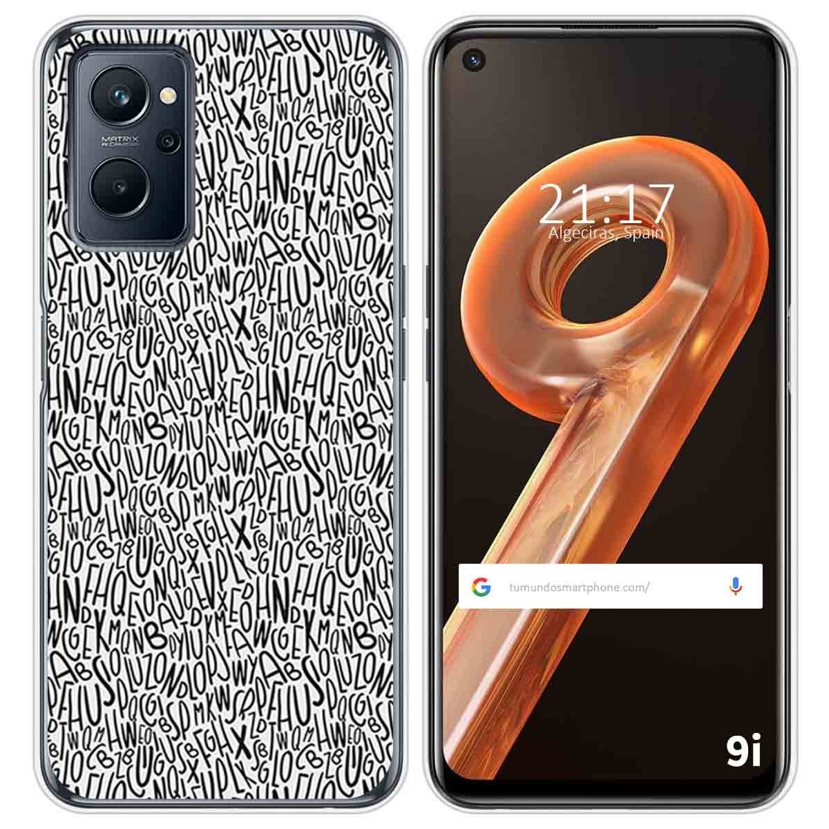 Funda Silicona para Realme 9i diseño Letras Dibujos