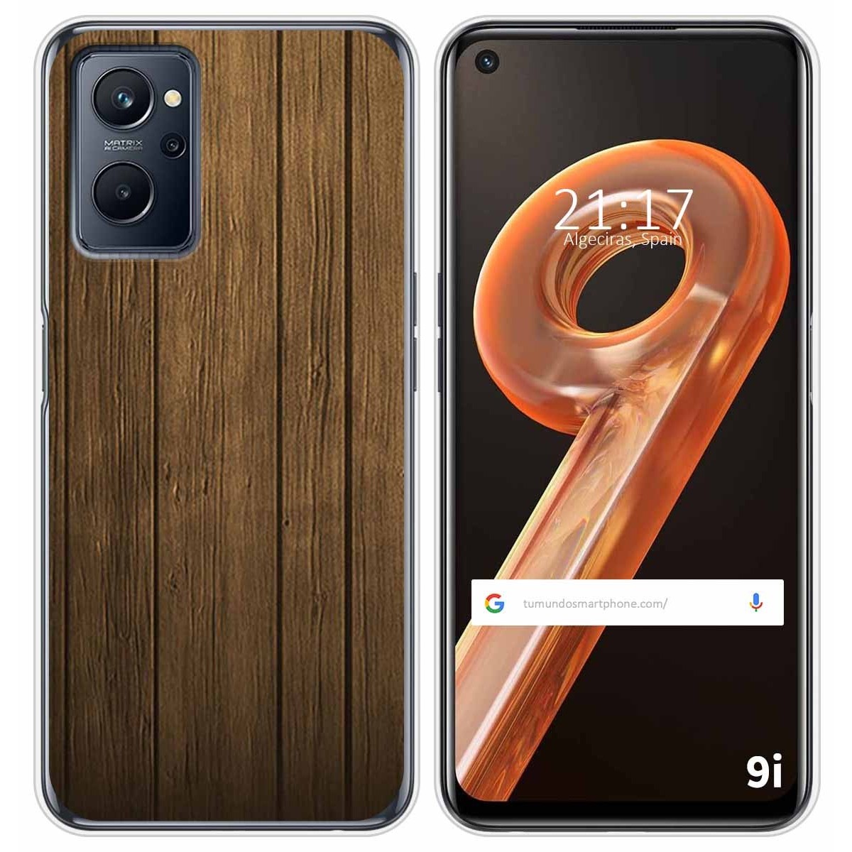 Funda Silicona para Realme 9i diseño Madera Dibujos