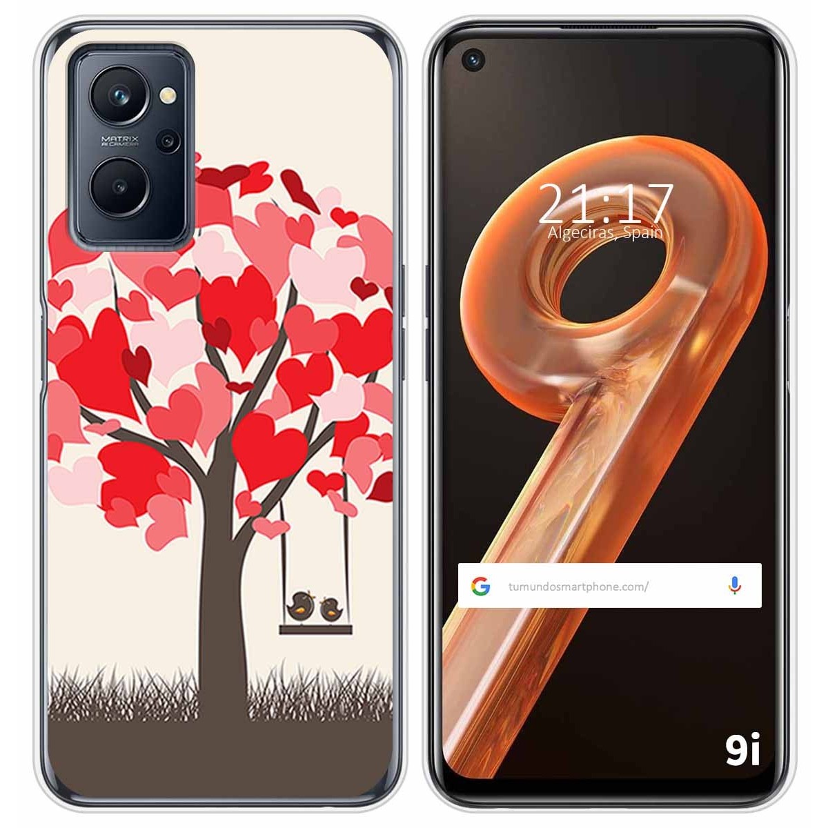 Funda Silicona para Realme 9i diseño Pajaritos Dibujos