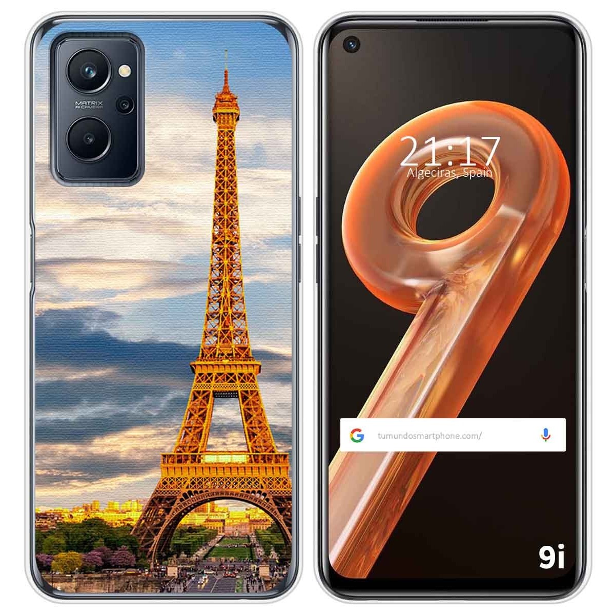 Funda Silicona para Realme 9i diseño Paris Dibujos