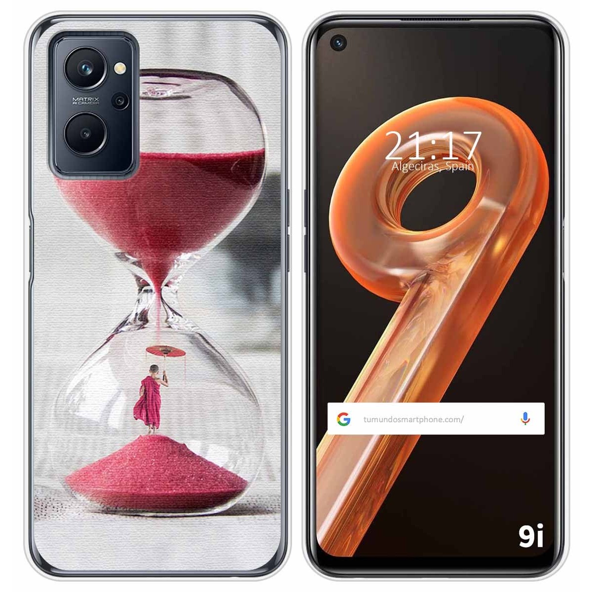 Funda Silicona para Realme 9i diseño Reloj Dibujos