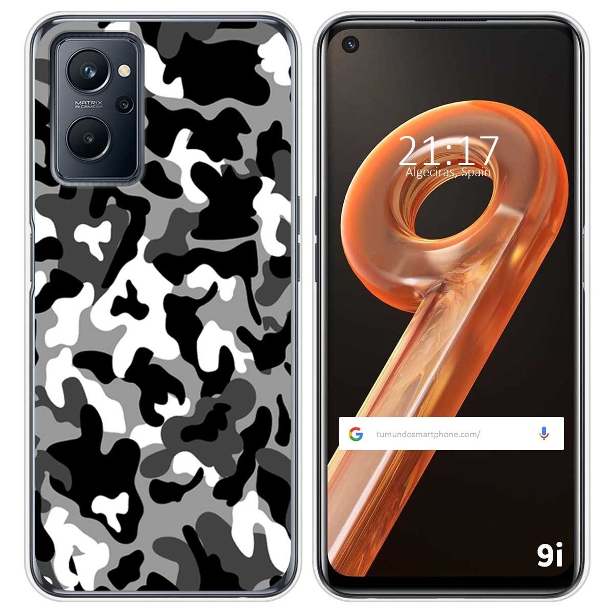 Funda Silicona para Realme 9i diseño Snow Camuflaje Dibujos
