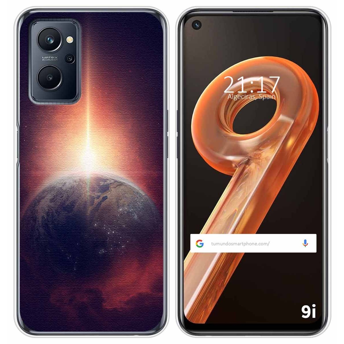 Funda Silicona para Realme 9i diseño Tierra Dibujos