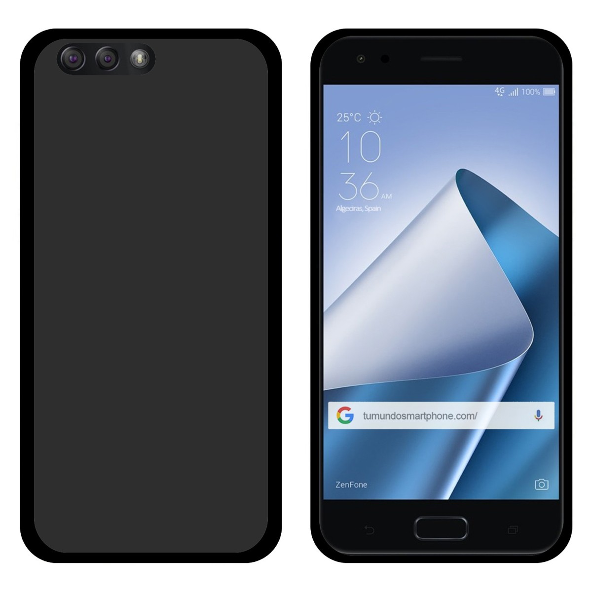 Funda Gel Tpu para Asus Zenfone 4 5.5" Ze554Kl Color Negra