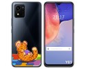 Funda Silicona Transparente para Vivo Y01 diseño Leopardo Dibujos