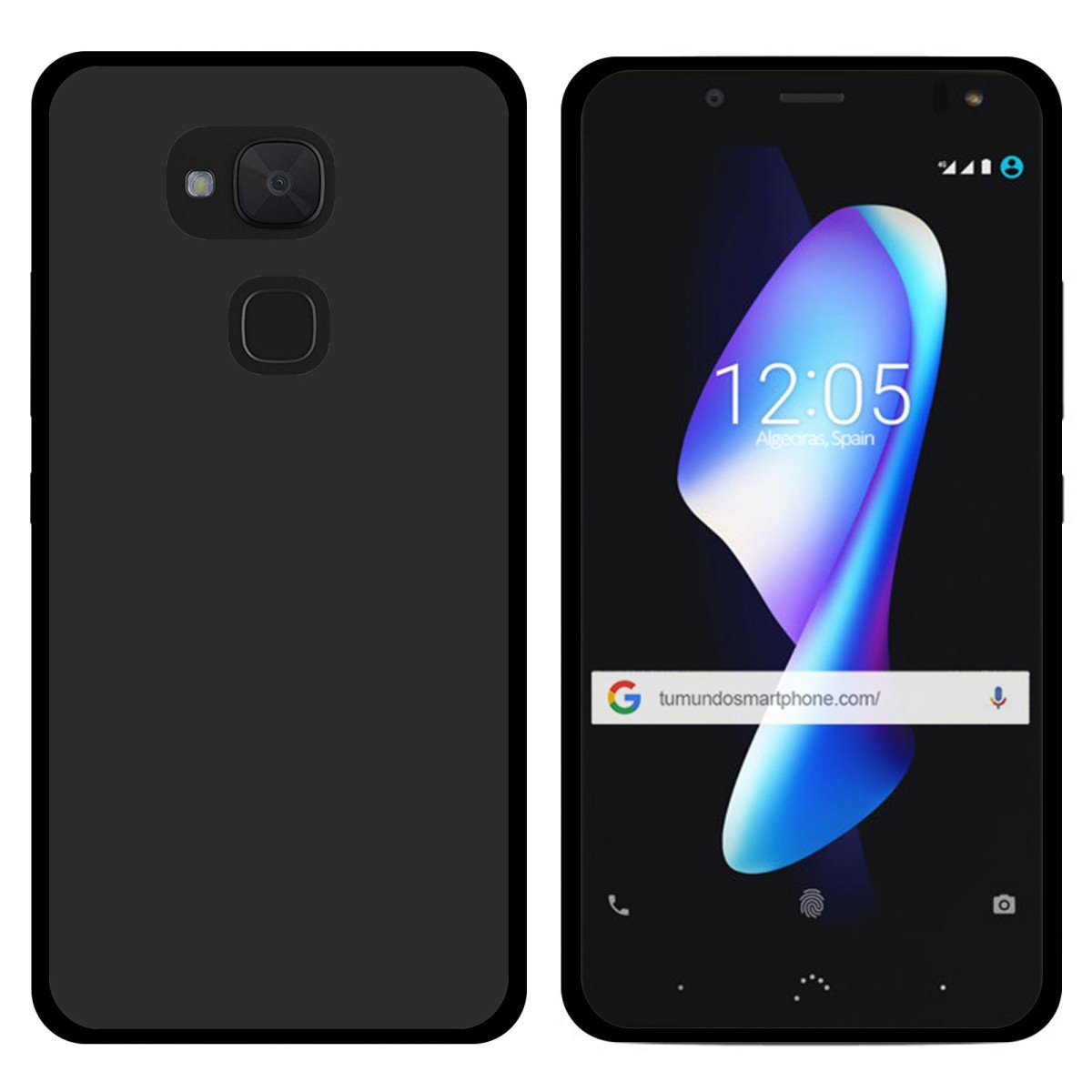 Funda Gel Tpu para Bq Aquaris V Plus / Vs Plus Color Negra