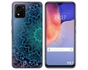 Funda Silicona Transparente para Vivo Y01 diseño Mandala Dibujos