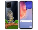 Funda Silicona Transparente para Vivo Y01 diseño Mono Dibujos