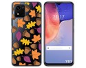 Funda Silicona Transparente para Vivo Y01 diseño Otoño Dibujos