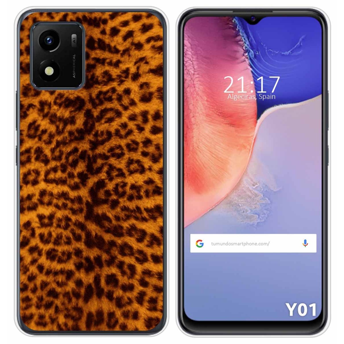 Funda Silicona para Vivo Y01 diseño Animal 03 Dibujos