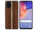 Funda Silicona para Vivo Y01 diseño Cuero 01 Dibujos