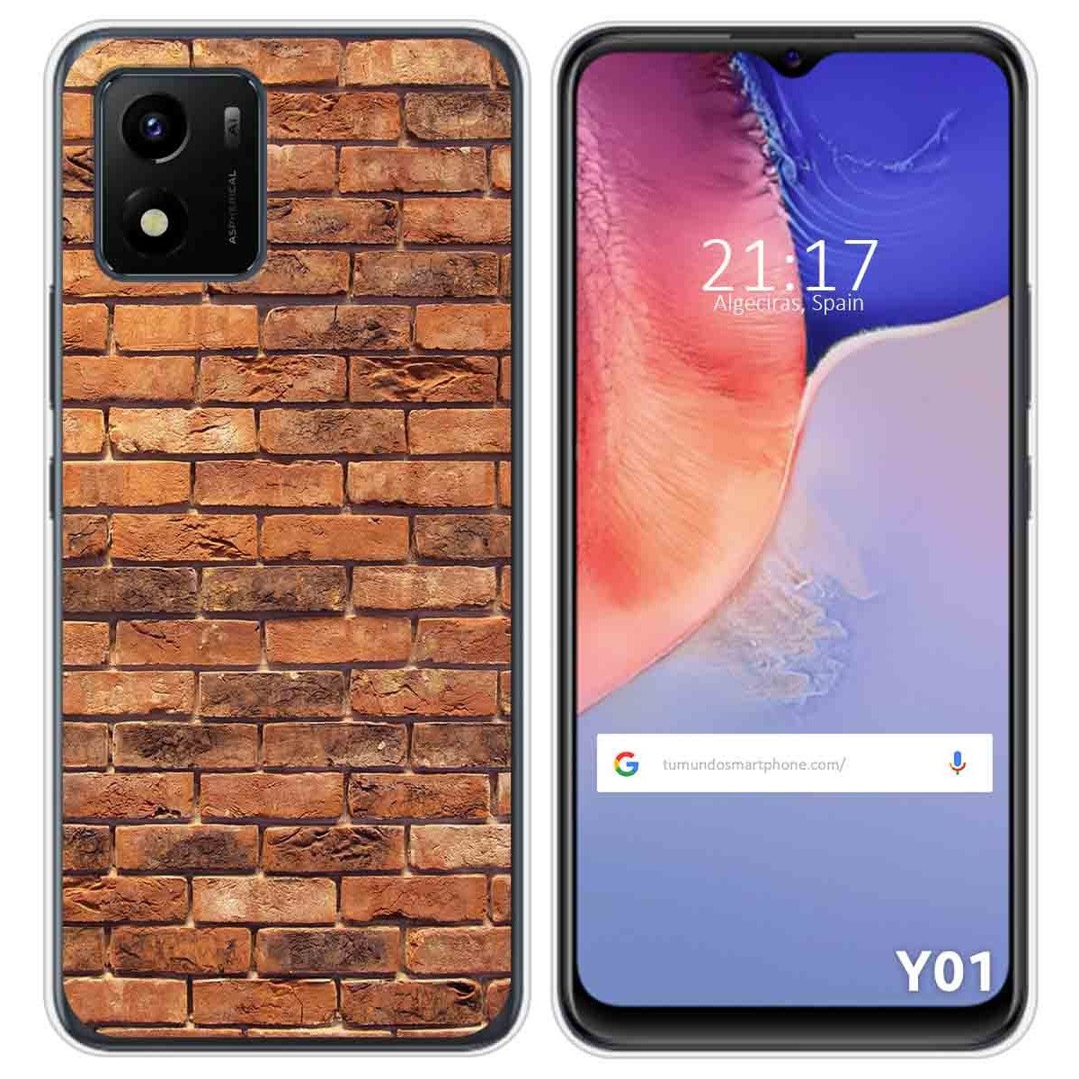 Funda Silicona para Vivo Y01 diseño Ladrillo 04 Dibujos