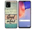 Funda Silicona para Vivo Y01 diseño Madera 01 Dibujos