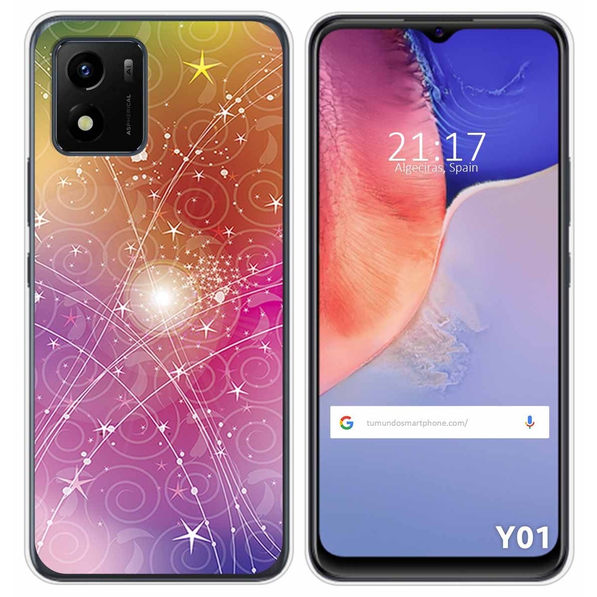 Funda Silicona para Vivo Y01 diseño Abstracto Dibujos