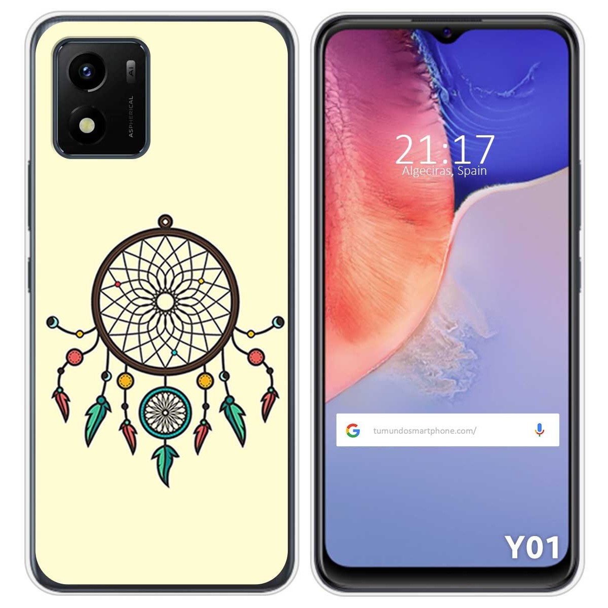 Funda Silicona para Vivo Y01 diseño Atrapasueños Dibujos