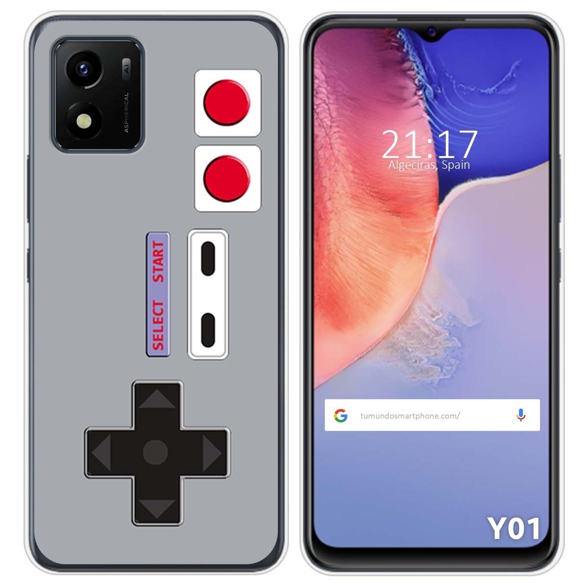 Funda Silicona para Vivo Y01 diseño Consola Dibujos