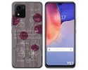Funda Silicona para Vivo Y01 diseño Flores Vintage Dibujos