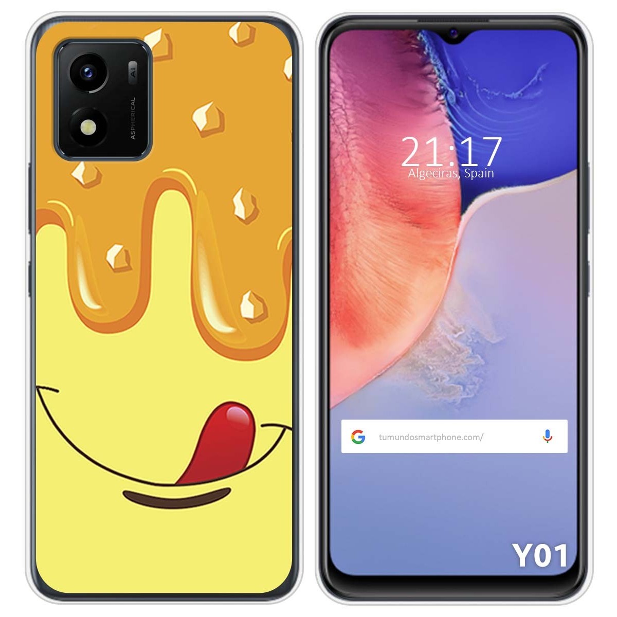 Funda Silicona para Vivo Y01 diseño Helado Vainilla Dibujos